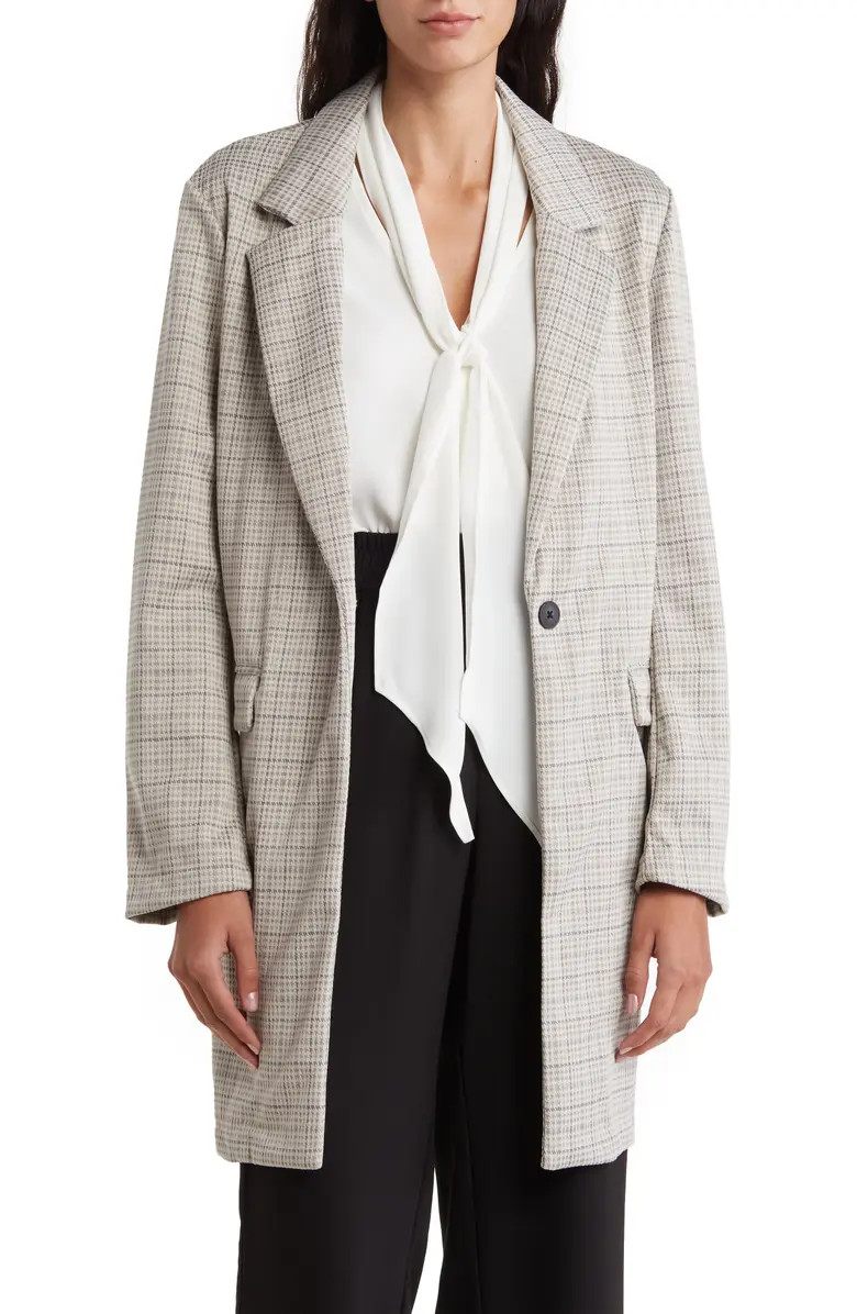 Catalina Notch Lapel Plaid Print Coat | Nordstrom Rack