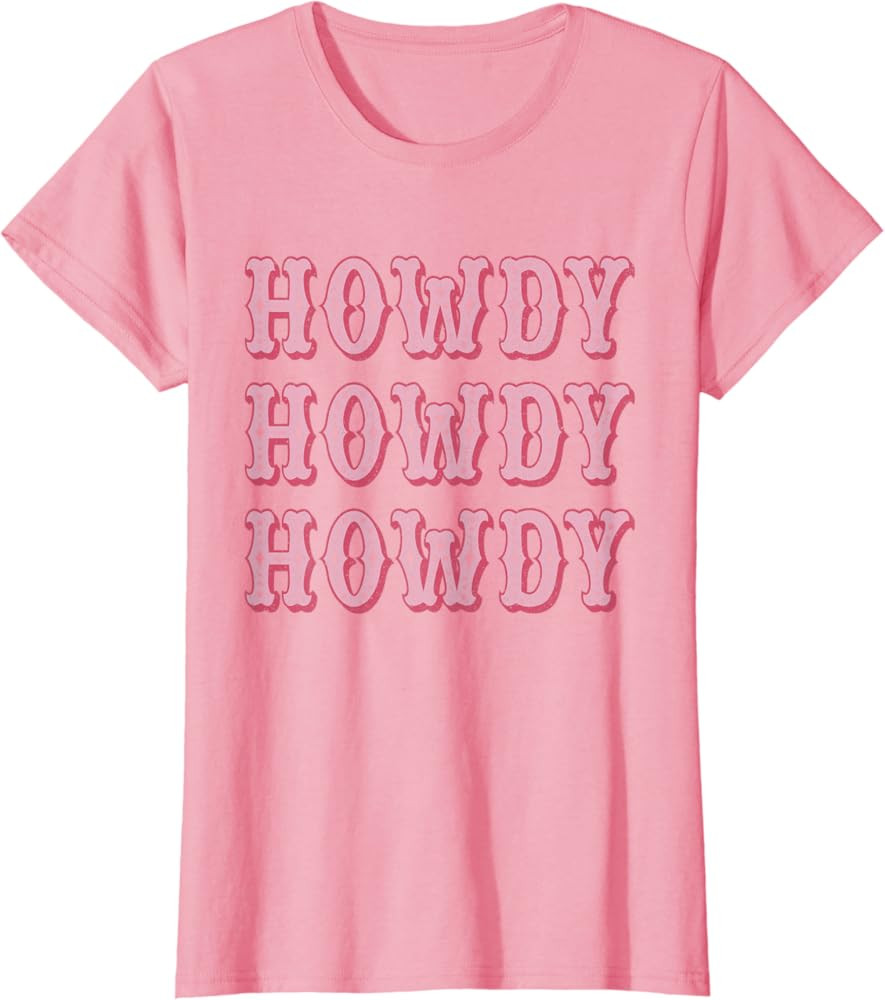 Vintage White Howdy Rodeo Western Country Southern Cowgirl T-Shirt | Amazon (US)