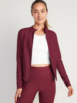 PowerSoft Cropped Full-Zip Performance Jacket for Women | Old Navy (US)