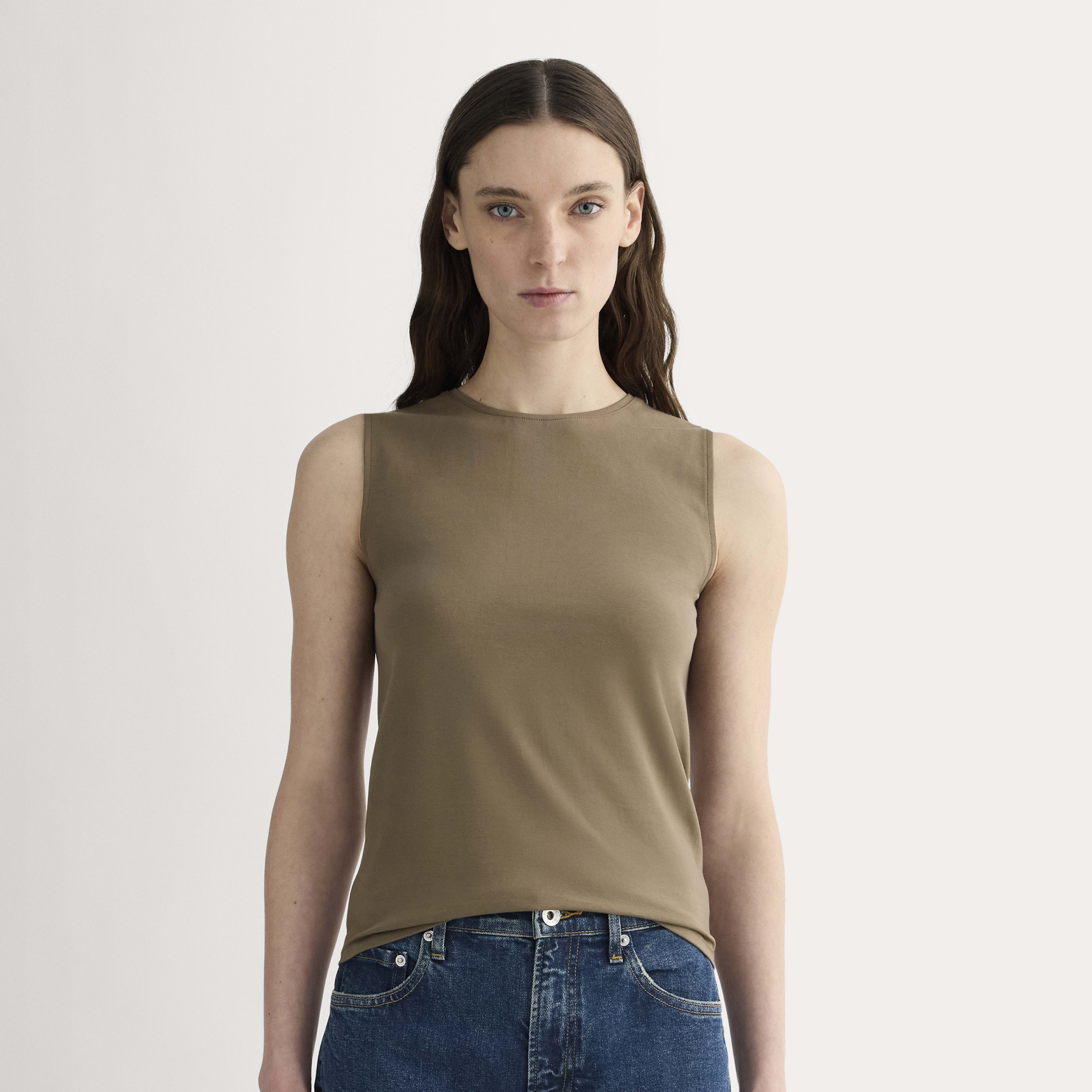 Women's Form Tank by Everlane in Deep Taupe, Size M | Everlane