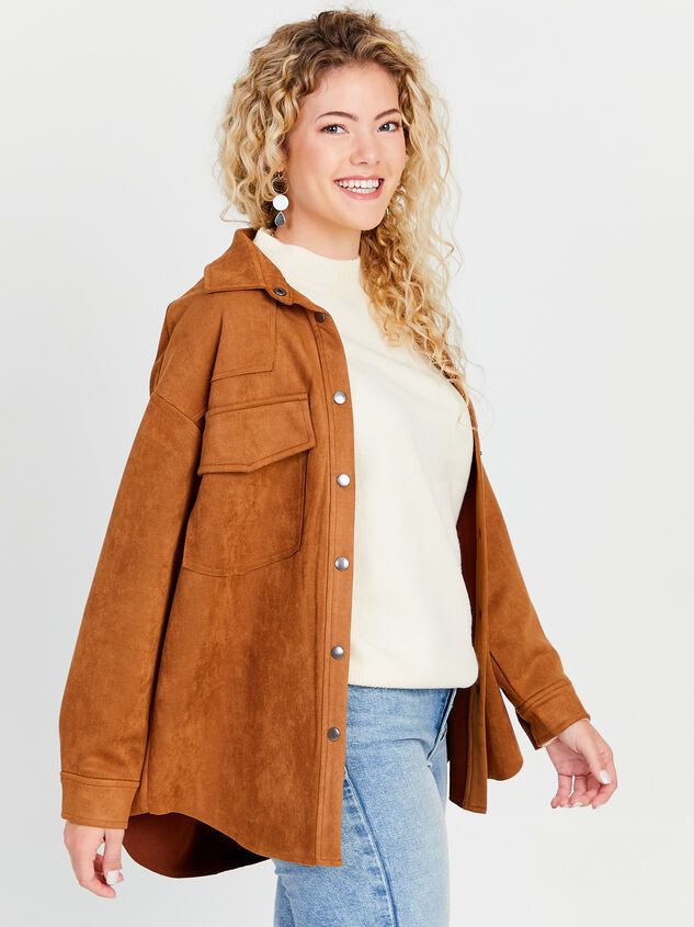 Western Faux Suede Shacket | Altar'd State