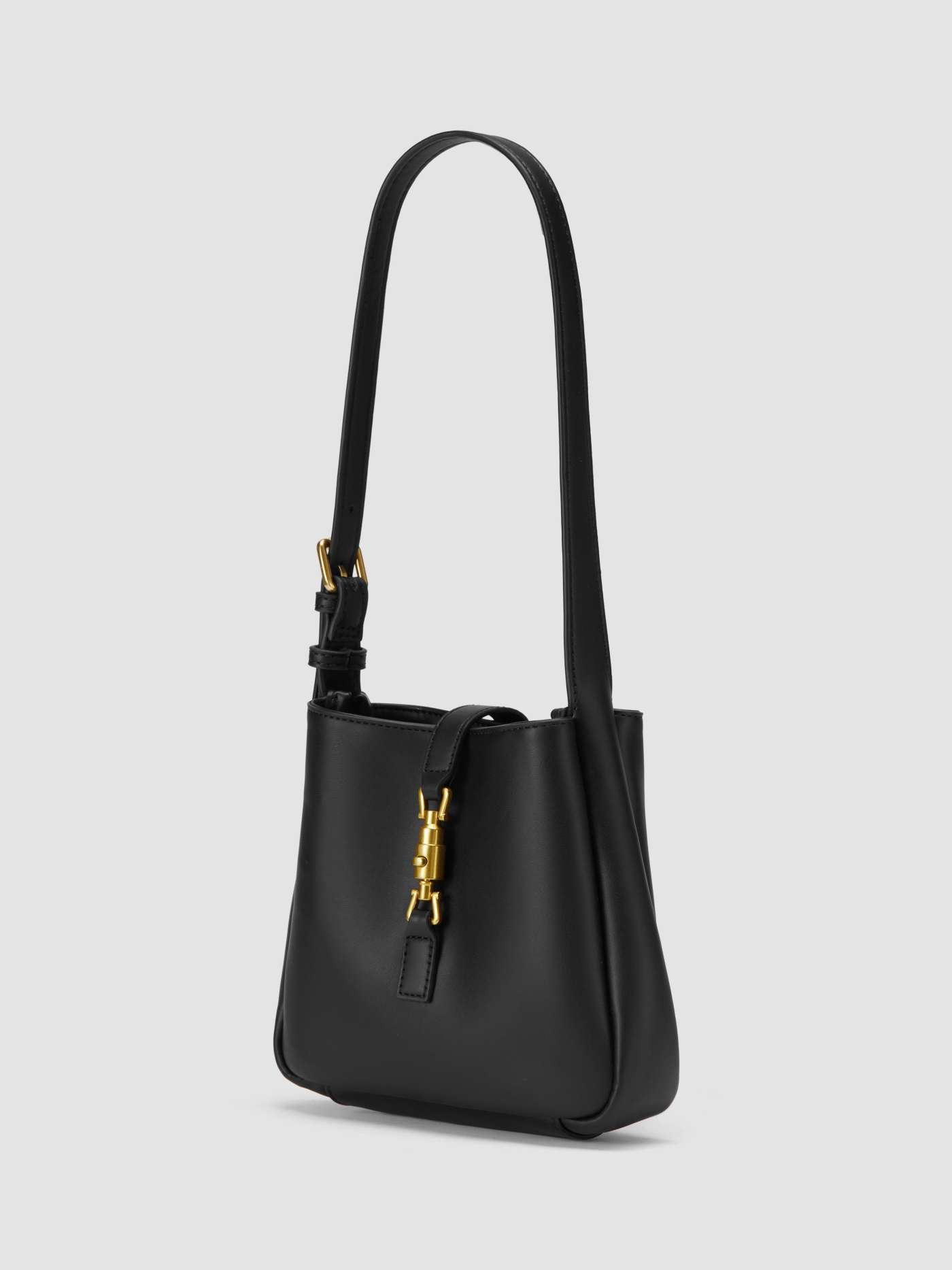 SMALL SOFT PUSH-LOCK DECOR SHOULDER BAG | Cider