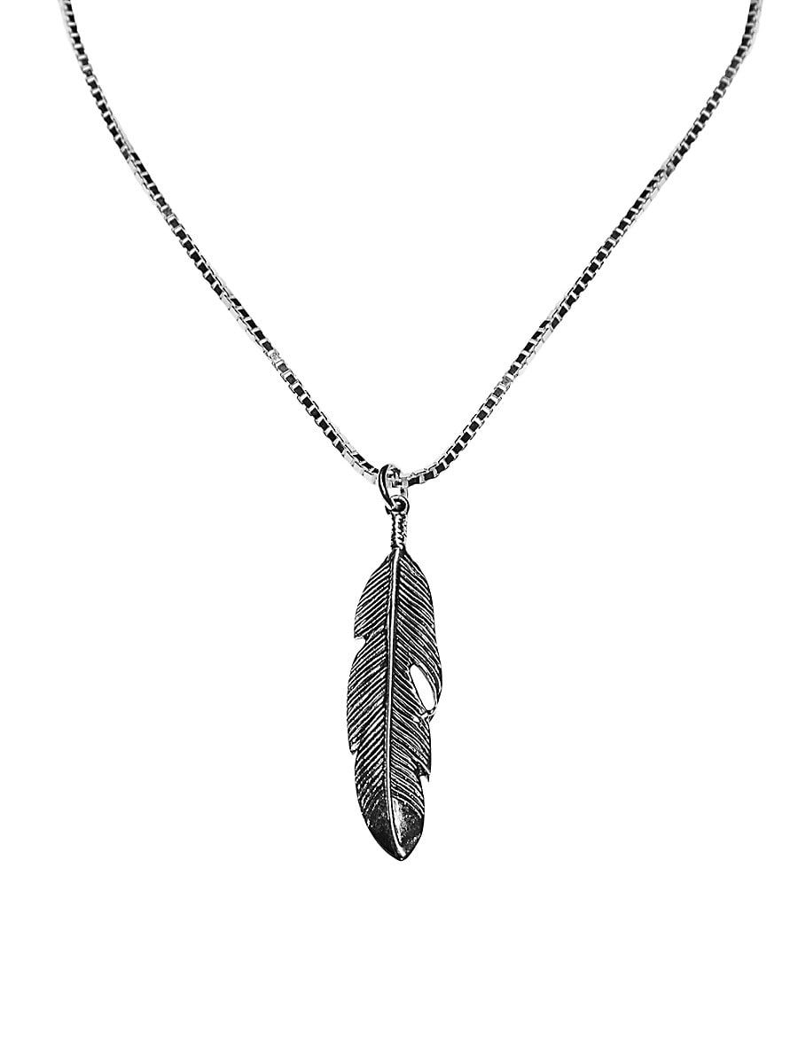 Jean Claude Men's Dell Arte Holy Feather Sterling Silver Pendant Necklace | Saks Fifth Avenue OFF 5TH