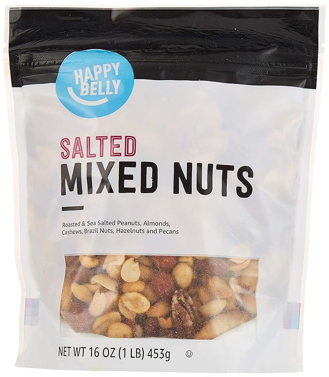 Amazon Brand - Happy Belly Mixed Nuts with Peanuts, Roasted & Sea Salted, 1 pound (Pack of 1) | Amazon (US)