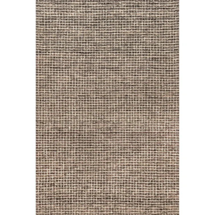 Arvin Olano x Rugs USA Melrose Checked Wool Brown Area Rug | Wayfair North America