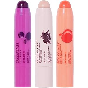 Revlon Kiss Balm Variety Pack (Pack of 3) – Juicy Peach, Berry Burst & Coconut | Amazon (US)