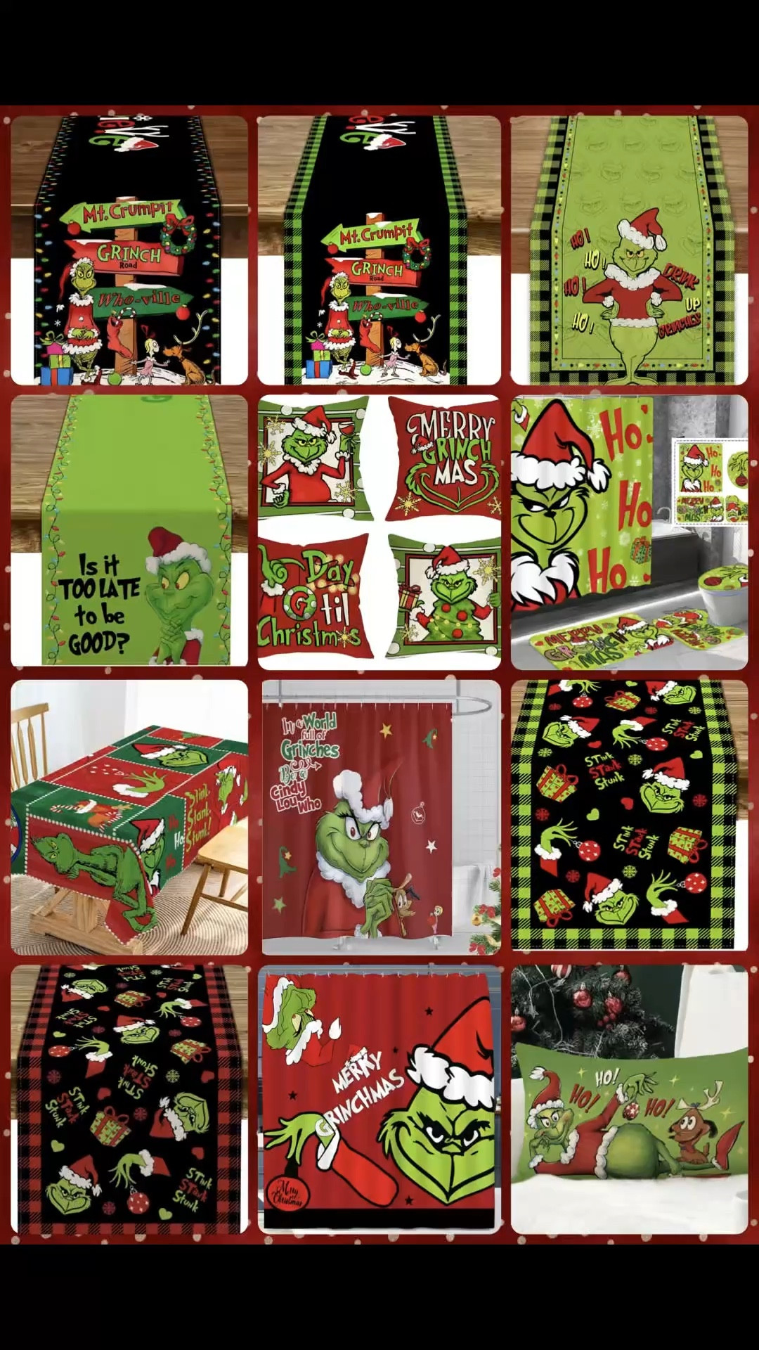 Bring a little mischief and merry to your home this season! 💚🎄 

These Grinch-inspired pieces add the perfect mix of sass and cheer. From festive pillows to table runners that’ll make your heart grow three sizes. 

Whether you’re going full Whoville or just embracing your inner Grinch, a little Grinchy charm makes the holidays even more fun. 😉✨

#Grinchmas #GrinchDecor #HolidayHomeStyle #ChristmasVibes #WhovilleChristmas #FestiveFun #HolidayDecorGoals #GrinchLover #MerryGrinchmas #ChristmasDecorInspo #GrinchmasVibes #HolidayCheer #ChristmasAtHome #GrinchStyle #SassyChristmas #WhovilleVibes #TisTheSeason #GrinchApproved #CozyHolidayDecor #GrinchMood


#LTKHoliday #LTKSeasonal #LTKHome