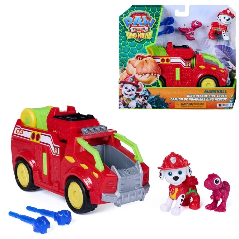PAW Patrol: The Dino Movie Marshall Dino Rescue Firetruck, Ages 3+ | Walmart (US)