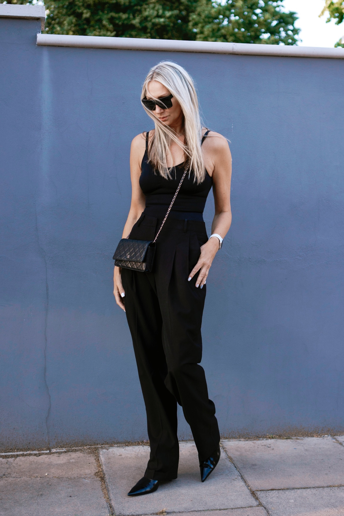 Styling my The Frankie shop trousers with tank top body, pointy ankle boots and cross body bag 


#LTKeurope #LTKstyletip