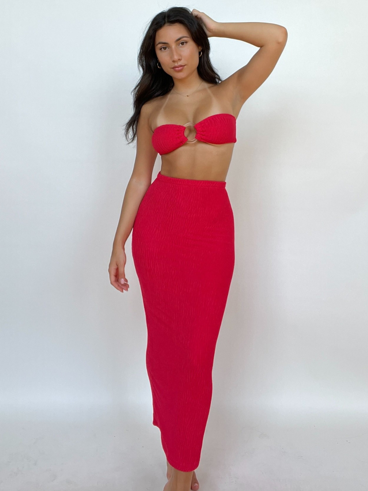 The Maxi Tube Skirt / Cherry | 437