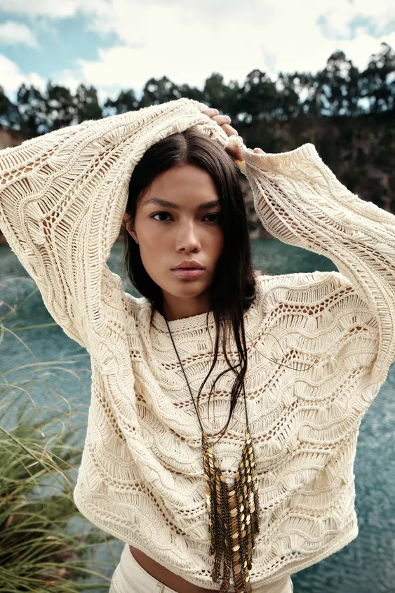 DROP NEEDLE KNIT SWEATER | Zara US