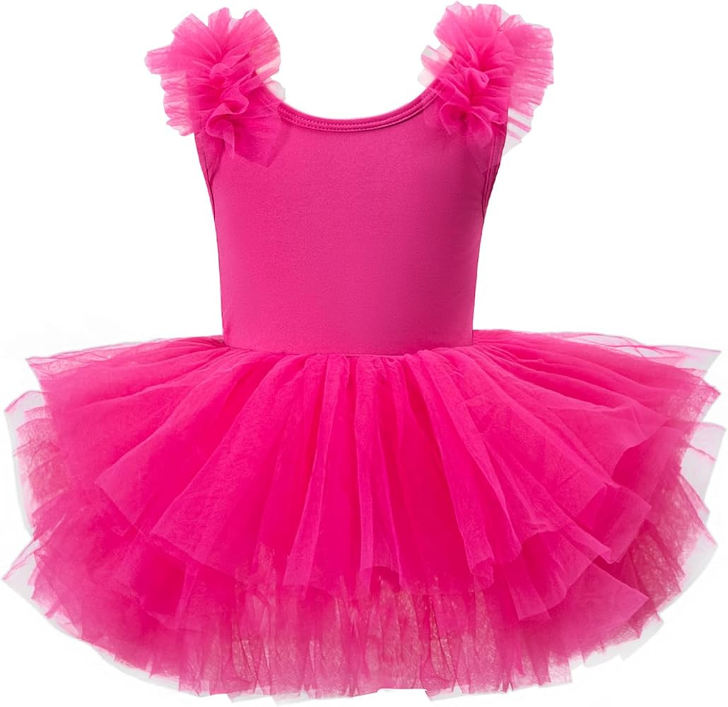 KARETT Toddler Ballet Outfit Sleeveless with Snap Gymnastics Leotards for Girls 1-7Y | Amazon (US)