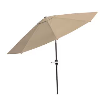 Nature Spring 10 ft Round Tan Patio Umbrella with Crank Handle and Auto Tilt - Weather Resistant ... | Lowe's