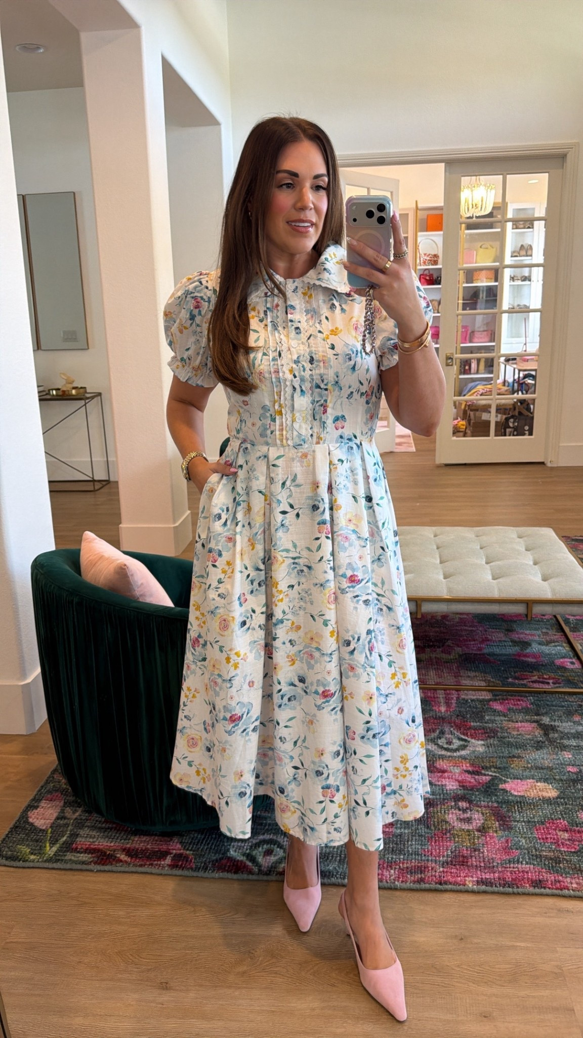 curvy midsize spring floral midi dress for easter! in the size 10 and comes in a mini size too! 

#LTKMidsize #LTKSeasonal