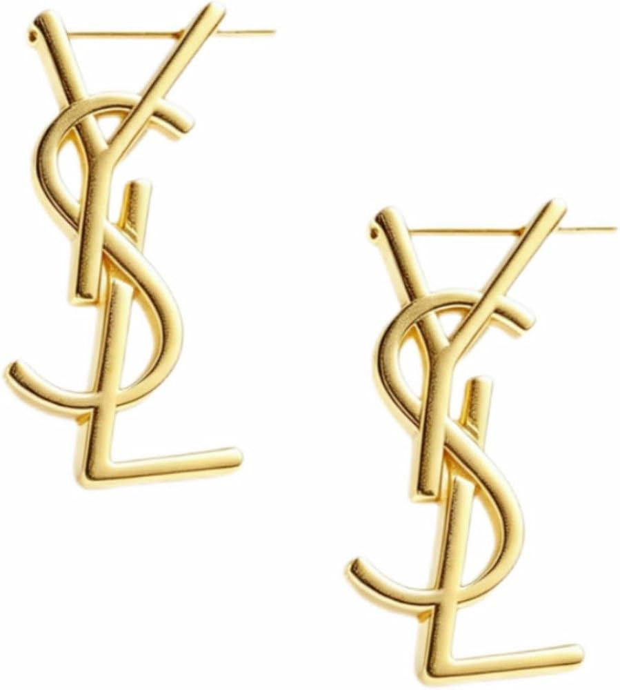 Stud earrings, gold\u2011tone electroplated finish, lightweight for all\u2011day wear, interlocki... | Amazon (US)