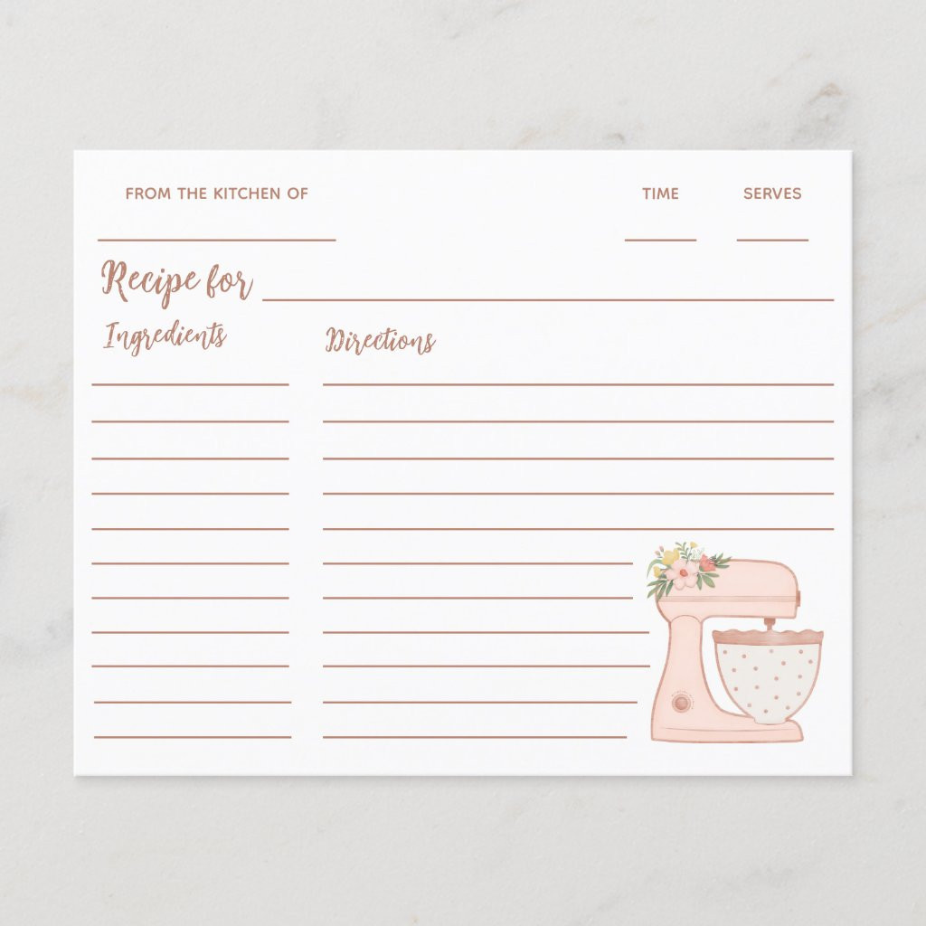 Pink Kitchen Stand Mixer Recipe | Zazzle