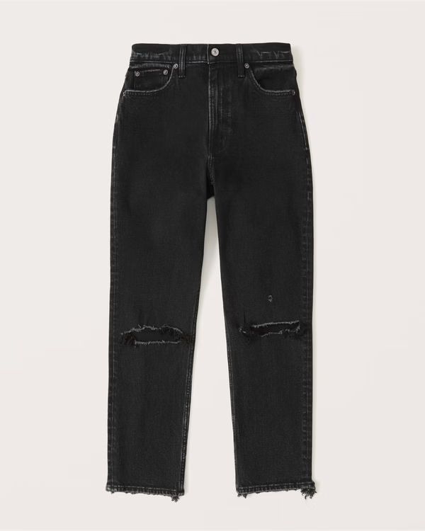 Women's High Rise Mom Jeans | Women's Bottoms | Abercrombie.com | Abercrombie & Fitch (US)