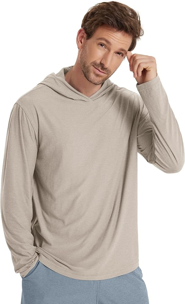 ODODOS Men's Long Sleeve Hoodie - odSTRATUM Tech Performance Pullover - Ultra Soft Moisture Wicki... | Amazon (US)