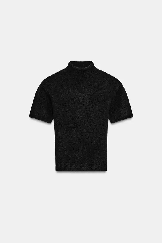 SOFT KNIT SHORT SLEEVE JUMPER | Zara UK