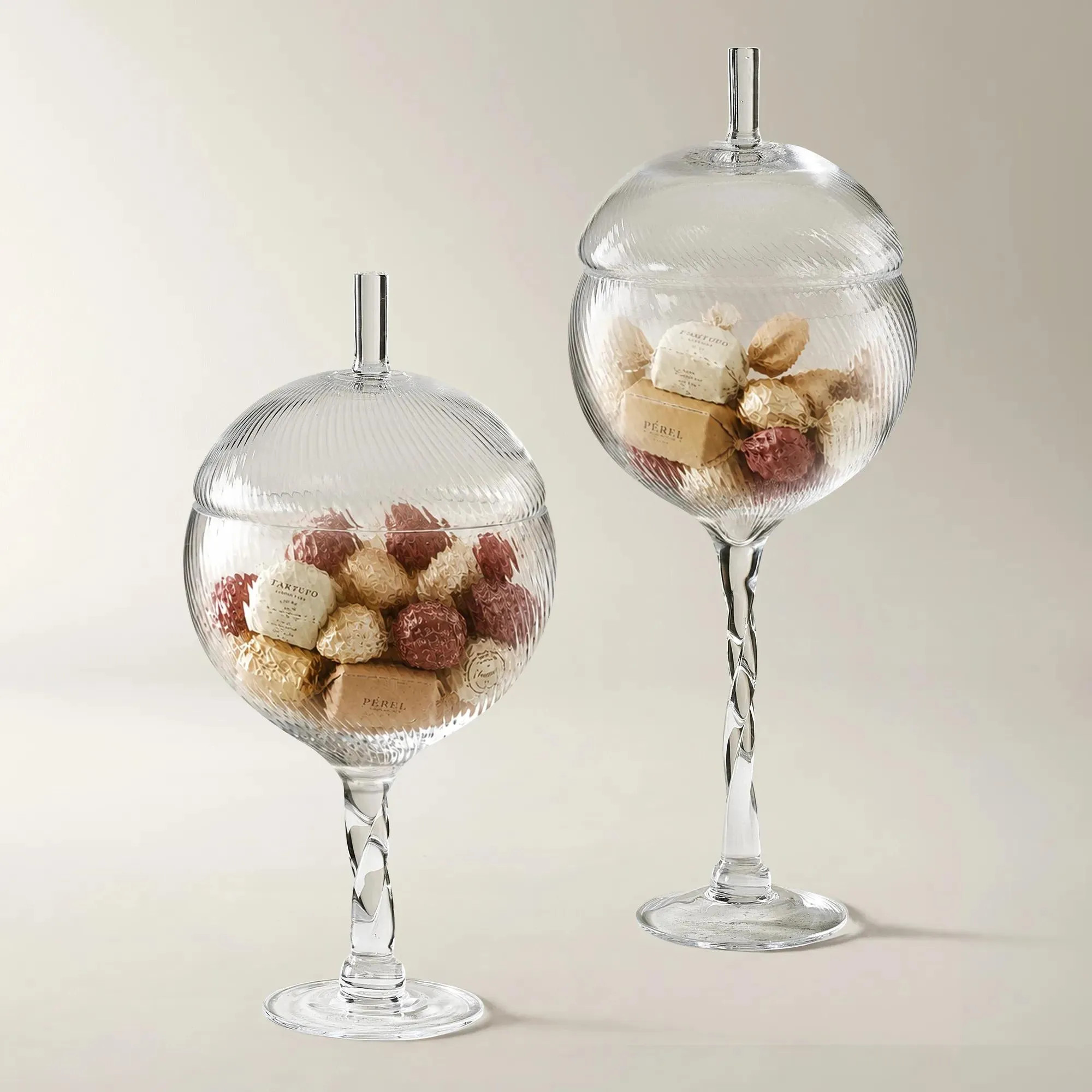 Opal Mouth Blown Clear Glass Canisters | Z Gallerie | Z Gallerie