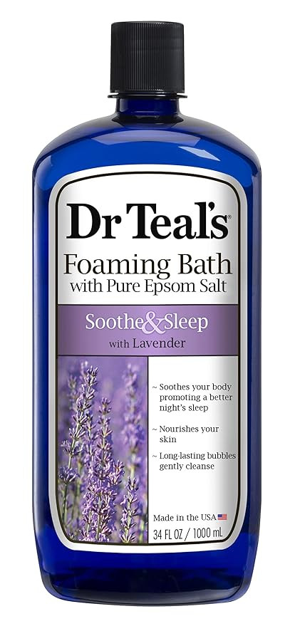 Dr Teal's Foaming Bath with Pure Epsom Salt, Soothe & Sleep with Lavender, 34 Ounces, purple, 303... | Amazon (US)