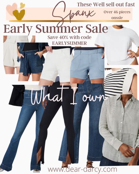 🚨🚨Spanx 40% off
Early Summer Sale

Use code EARLY SUMMER 
Over 46 pieces on 40% off sale 

Here is 11 pieces I own and make for great Closet Wardrobe builders:)

More details in my Ltk feed if you want to see try-ons

#LTKSaleAlert #LTKStyleTip #LTKWorkwear