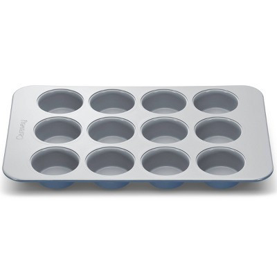 Caraway Home 10.04" Nonstick Ceramic Muffin Pan Slate: Aluminized Steel Cupcake Tin, Hand Wash, 1-Year Warranty | Target