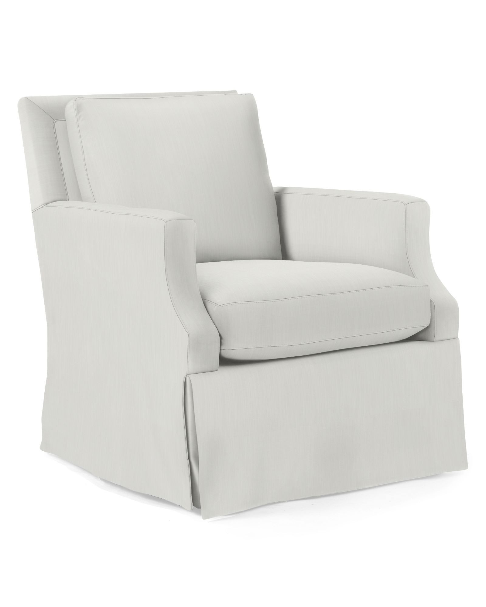 Grady Notch Arm Swivel Glider - Skirted | Serena and Lily