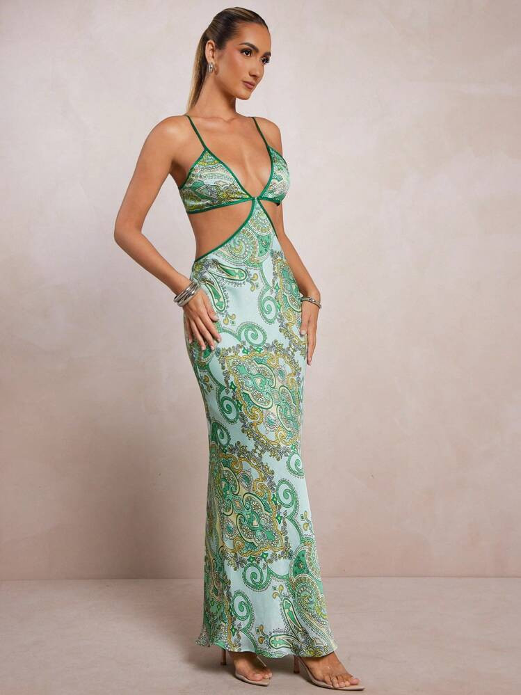 L'Amorae Women's Hallow Out Maxi Shift Dress With Spaghetti Strap | SHEIN