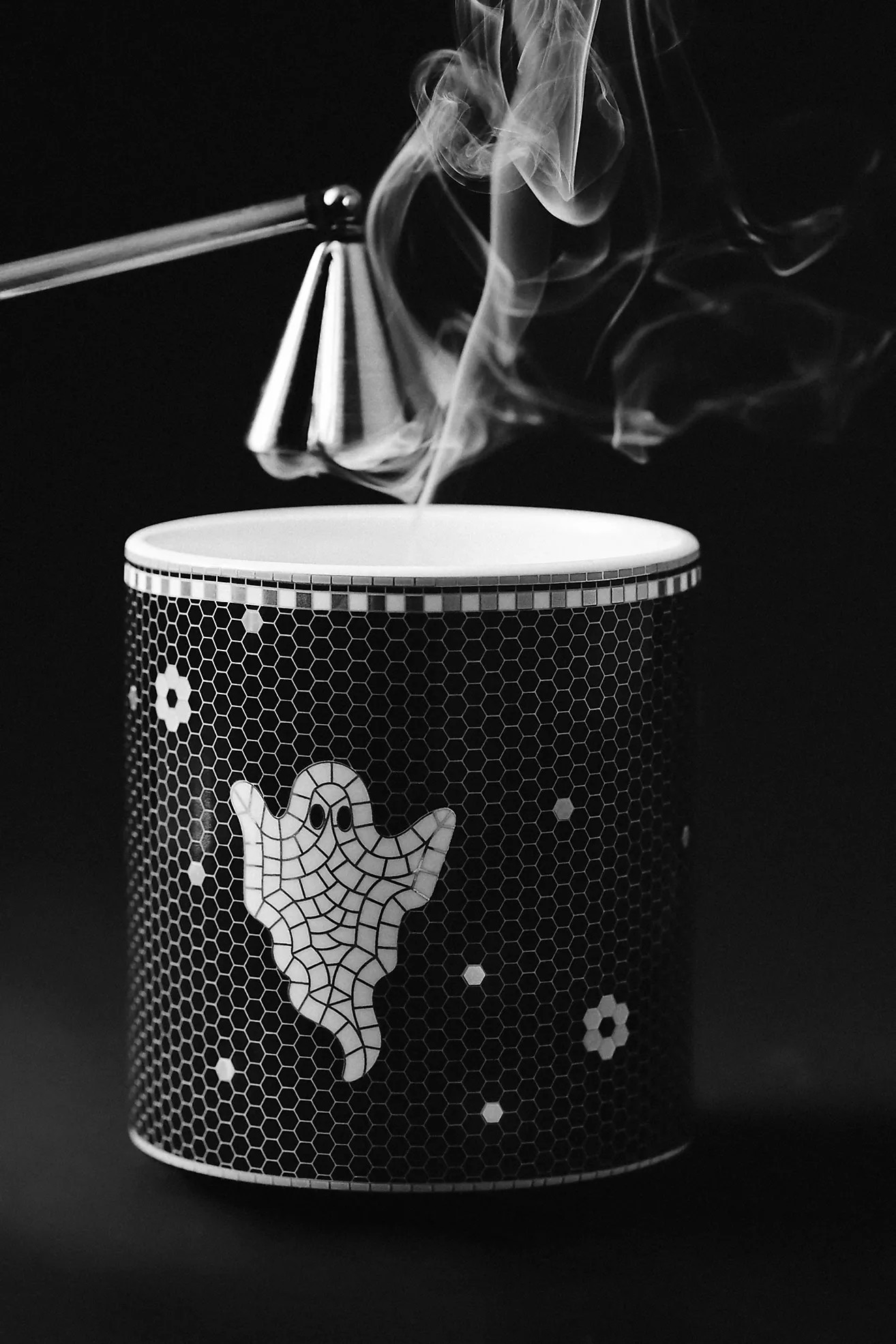 Bistro Tile Pumpkin Sweet Vanilla 24k Gold Accent Ceramic Halloween Candle | Anthropologie (US)