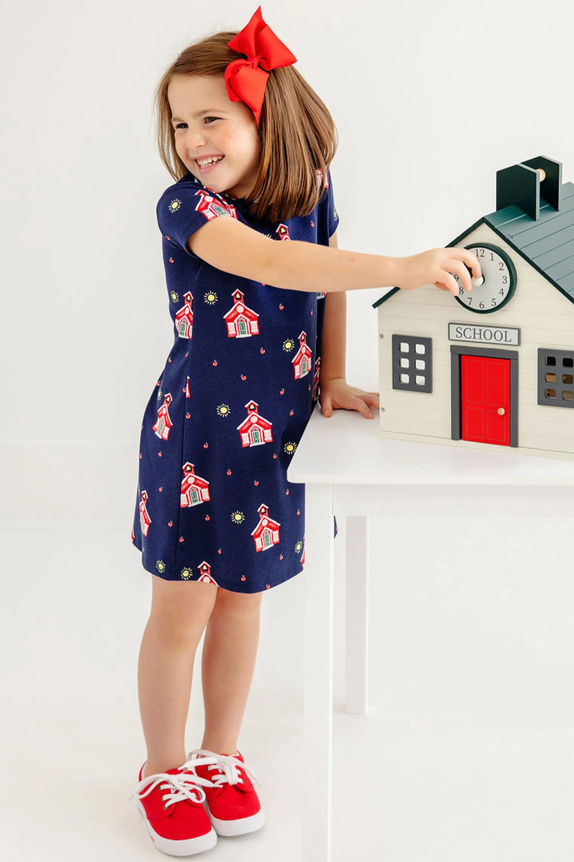 Polly Play Dress - Happy Little School House | The Beaufort Bonnet Company