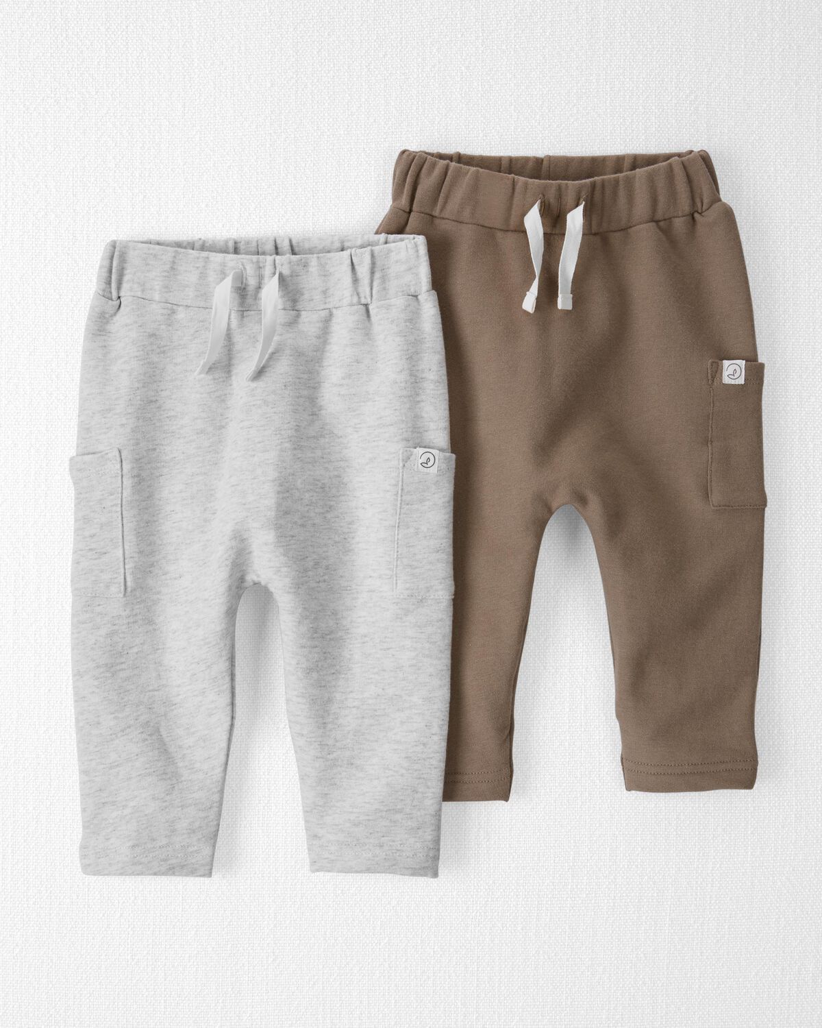 Gray, Brown Baby 2-Pack Organic Cotton Sweatpants | carters.com | Carter's