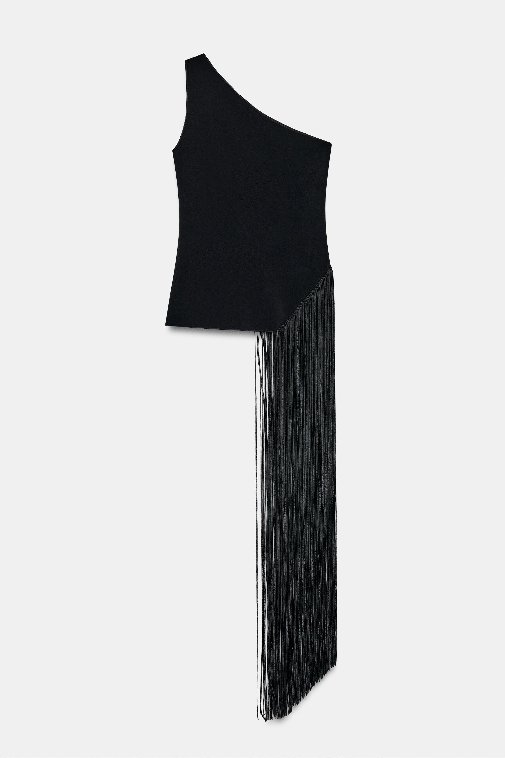 ASYMMETRIC FRINGED TOP | Zara AU