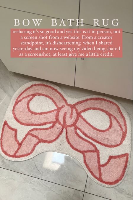 Plush BOW bath mat rug 

#LTKhome #LTKstyletip #LTKfindsunder50