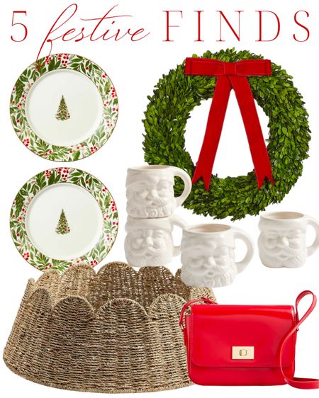 Home decor, Christmas, decor, Christmas decorations, rattan, scalloped tree collar, Christmas tree, boxwood wreath, red velvet bow, red bag, handbag, purse, red leather, Crossbody bag, white Santa Mug Christmas tree plates, Christmas party, classic style preppy Home traditional Home grandmillennial Home grandmillennial style classic Christmas

#LTKHoliday #LTKHolidaySale #LTKhome