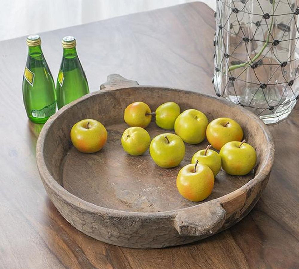 Found Reclaimed Wood Bowl With Handles | Pottery Barn (US)