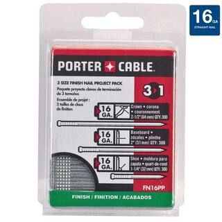 Porter-Cable 16-Gauge Finish Nail Project Pack (900 per Box) FN16PP | The Home Depot