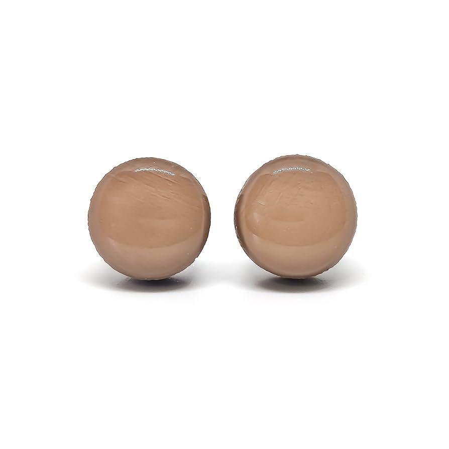 Stud Earrings, Neutral Earth Tones, 10 mm, Handmade, for Women Men Girls Stainless Steel Posts for S | Amazon (US)