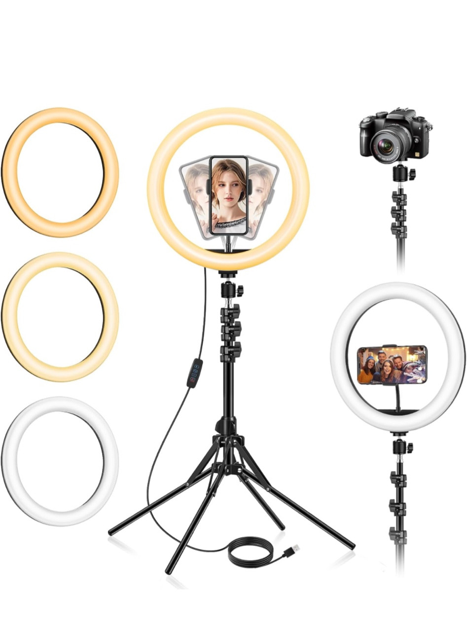 Ring light perfect for enhancing darker spaces to make it look more naturally lit 
