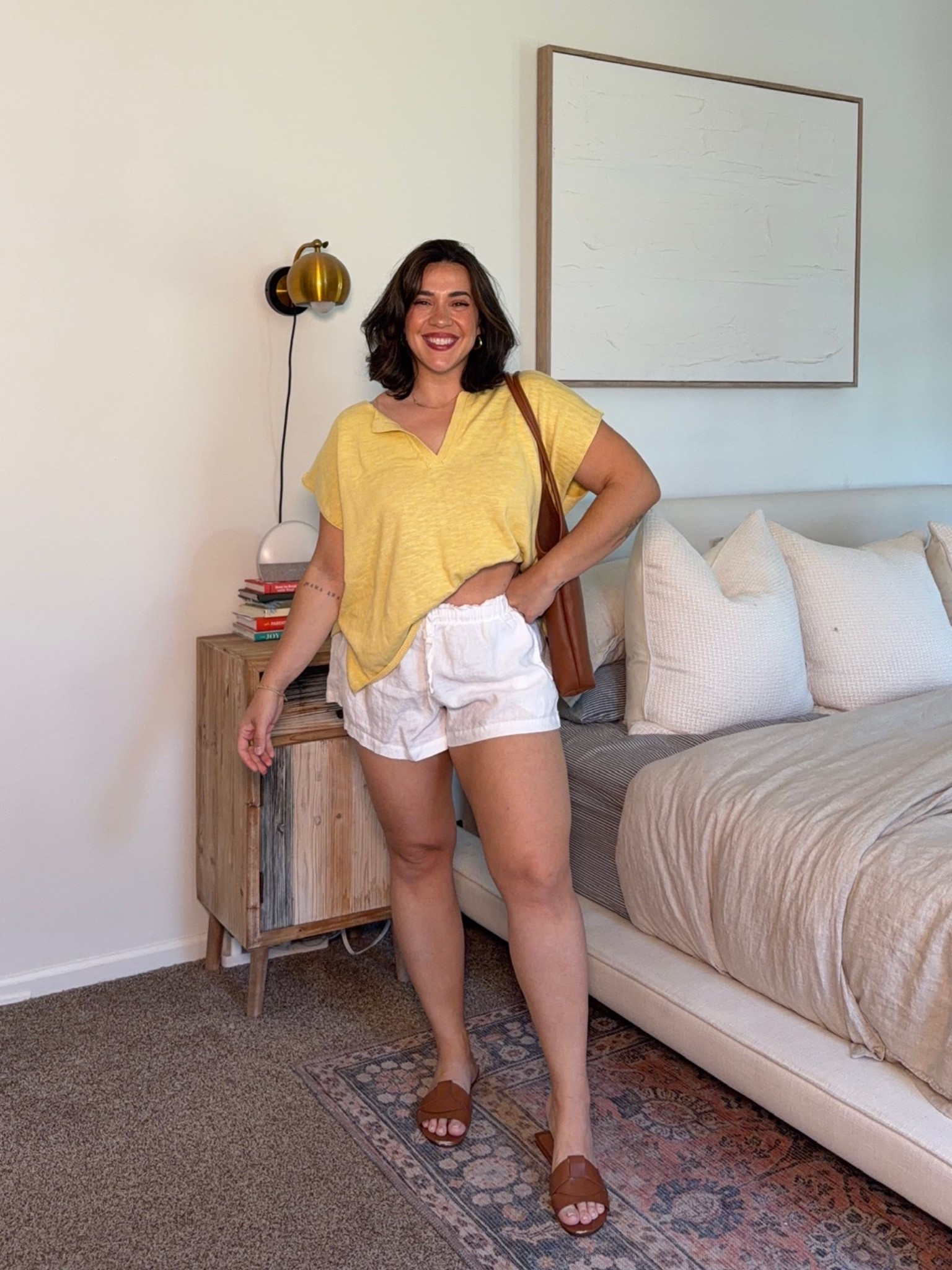 Comfy casual summer outfit! Shorts are a tad short at 3'' if you're taller than 5' 4''! Top is so flattering with the v cut!

#LTKSeasonal #LTKMidsize #LTKootd