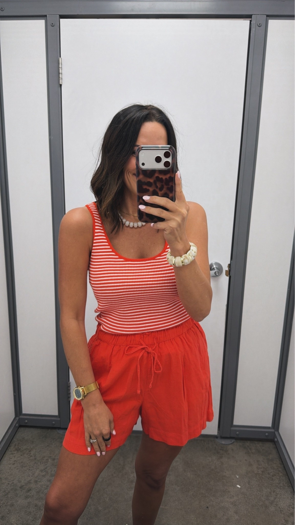 Walmart red-on-red is so fun for Memorial Day weekend — easy, comfy, and festive without trying too hard. Wearing size XS. #walmartfinds #walmartfashion #memorialdayoutfit #memorialdaystyle #ltkfinds #summeroutfit #affordablefashion