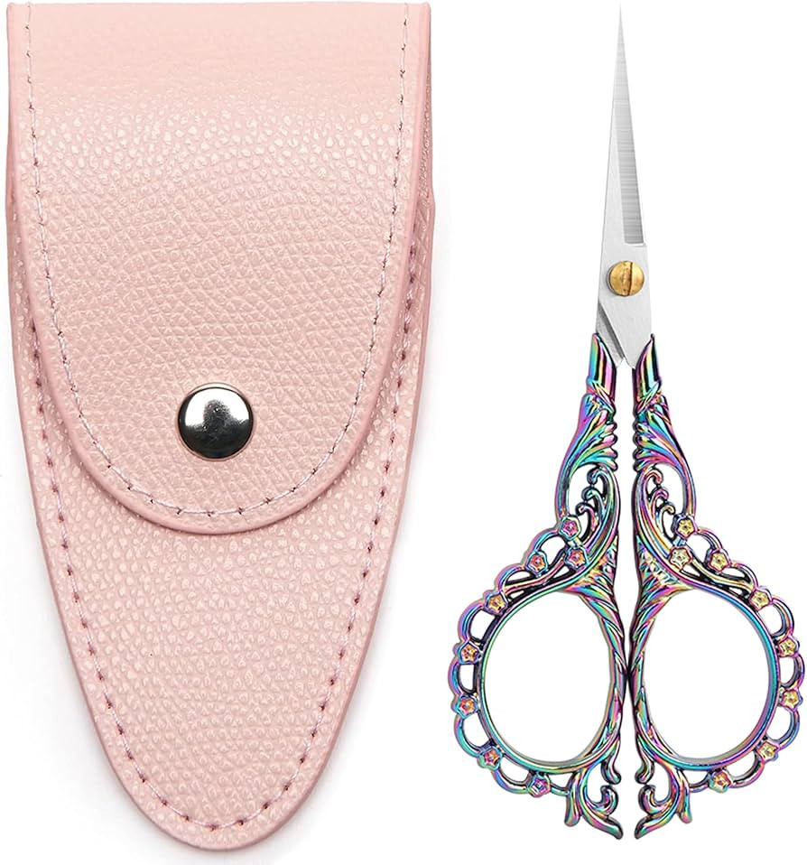 4.7 INCH,Embroidery Scissors Small Sewing Scissors With Cover,Sharp pointed tip,Travel Scissors I... | Amazon (US)