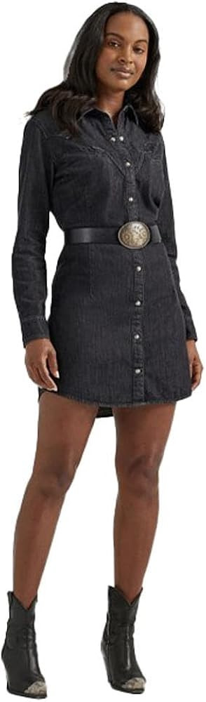 Wrangler Womens Black Denim Dress | Amazon (US)