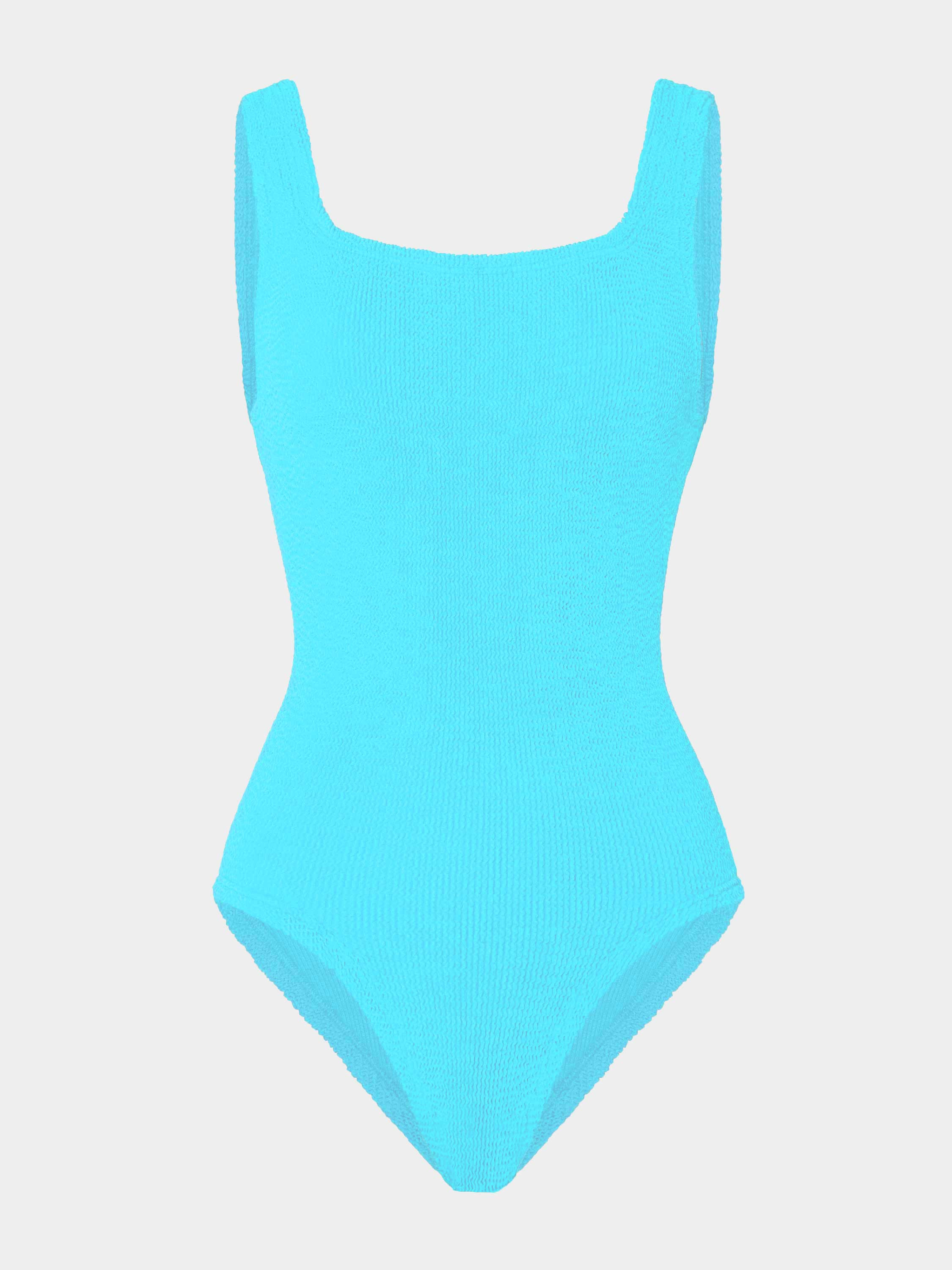 Coverage Square Neck Swim - Aqua | Hunza G - Aqua / One size / TBG | HUNZA G