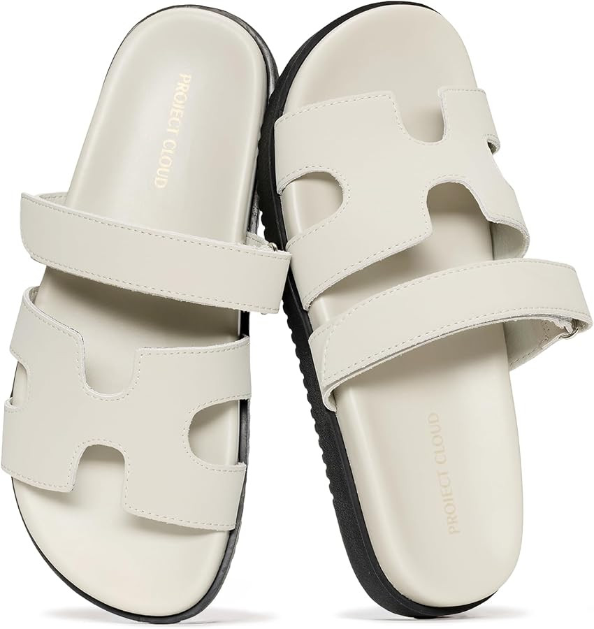 Project Cloud 100% Genuine Leather Sandals for Women Footwear - Stylish Womens Sandals with Plush... | Amazon (US)
