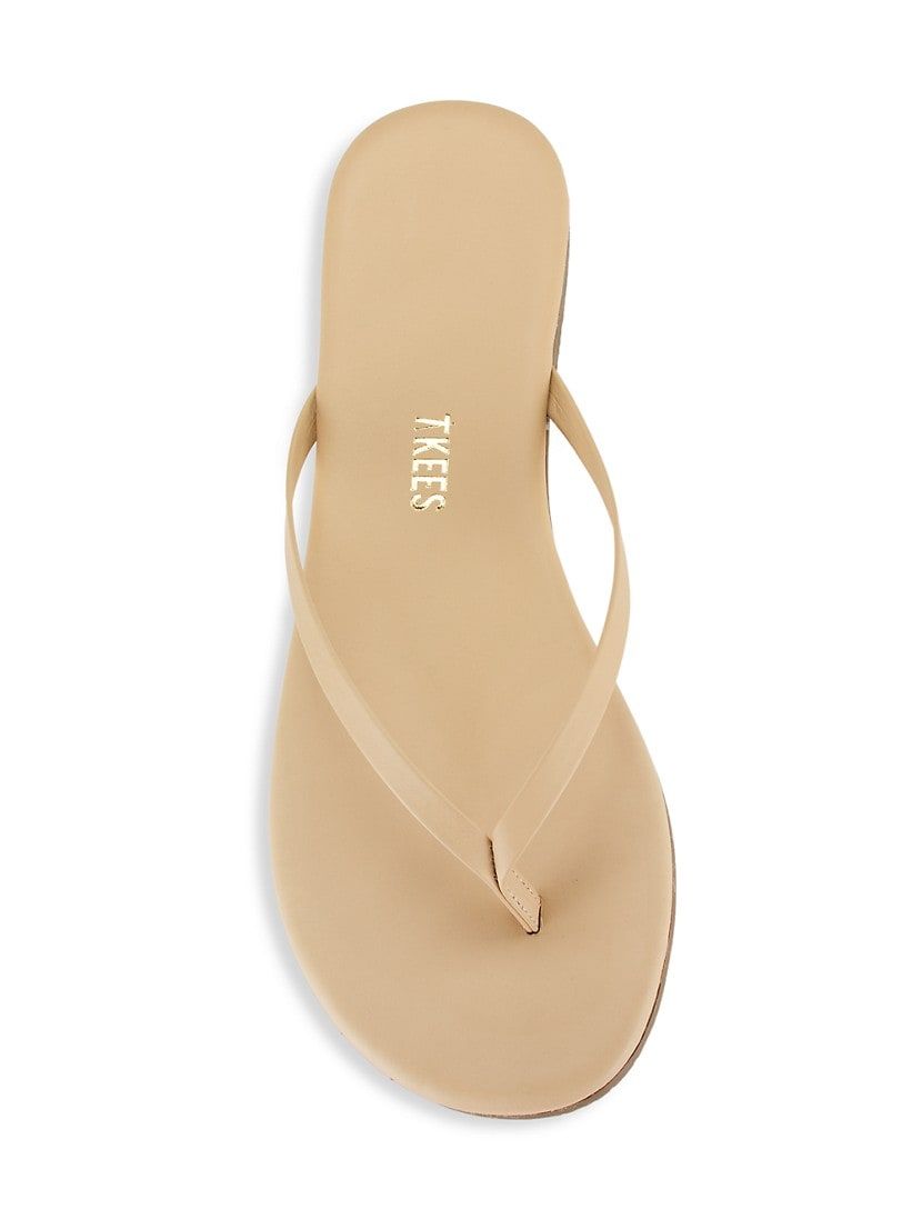Foundations Matte Leather Flip Flops | Saks Fifth Avenue