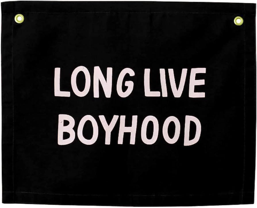 Long Live Boyhood Banner Natural - Wall Flag | Wall Art for Nursery | Modern Kids Room Decor | Ki... | Amazon (US)