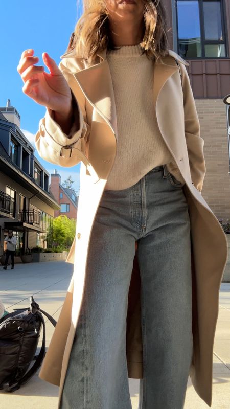 My new horseshoe/curve jeans. Cut the hems. Amazing color and so so soft. 

Oak + Fort trench xxs
Nordstrom sweater xxs
Agolde jeans 25. Cut hems. 
Jeffrey Campbelll flats 5.5 
Anine Bing bag 
YSL sunglasses  

#LTKshoecrush #LTKitbag