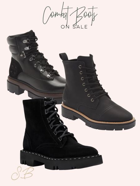 Combat boots on sale and comfy boots black boots 

#LTKCyberweek #LTKsalealert