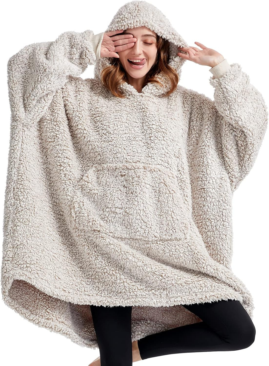 HORIMOTE HOME Cozy Sherpa Wearable Snuggle Blanket Hoodie for Adults Women Men Kids Gift Idea, Su... | Amazon (US)